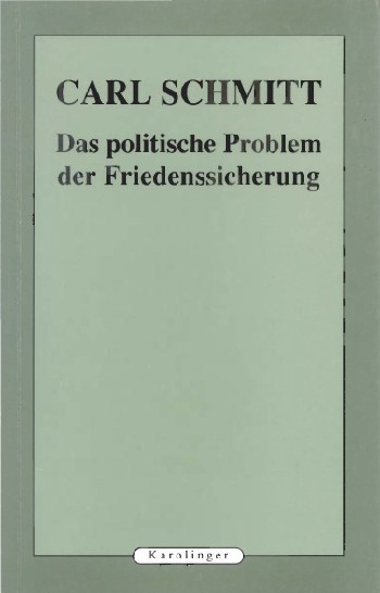 Das politische Problem der Friedenssicherung
