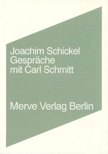 Gespräche mit Carl Schmitt